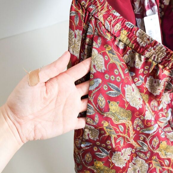 J.Crew Collection Pull-on Silk-Twill Pant in Jungle Cat Print sz 6 - Picture 4 of 8